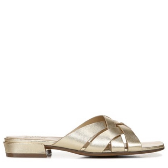 NEW! Naturalizer Dark Gold Ashford Open Toe Flat Sandals - Size 5.5 - Picture 2 of 15